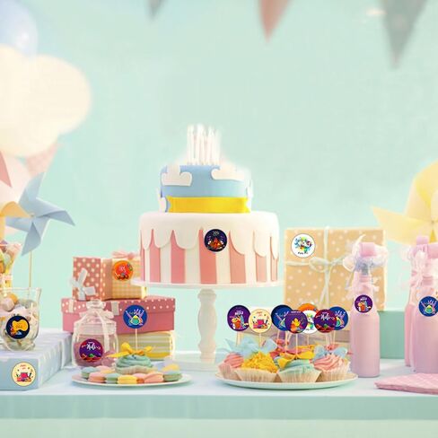 Day of The Dead Round Stickers Party Supplies Dia De Los Muertos Circle Stickers Party Decoration Day of The Dead Sugar Skull Party Favors Party Gifts Prize Goodie Bag Favors 1.5", 180 Counts in Kuwait