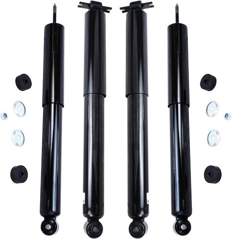 Detroit Axle - امتصاص الصدمات الأمامية والخلفية لعام 2007-2017 Jeep Wrangler ، 2018 Wrangler JK 4 Complete Screens Absorber Assembly 2009 2009 2012 2012 2014 2014 2015 2015 Replacement in Kuwait