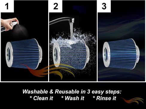 Rtunes Racing Short Ram Air Intake Kit + Filter Combo BLUE Compatible For 05-10 Chevy Cobalt/Chevy Cobalt SS 2.4L L4 in Kuwait