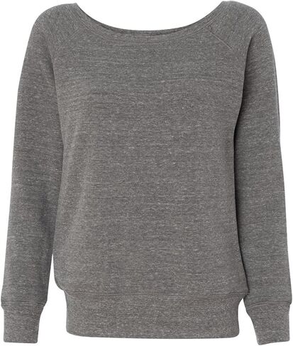 Bella + Canvas Fleece Wide Neck Switshirt ، متوسطة ، Triblend الرمادية الرمادية in Saudi Arabia