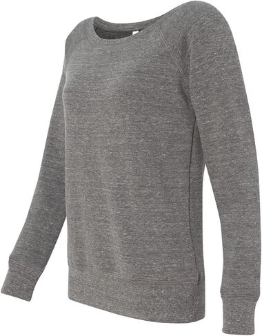 Bella + Canvas Fleece Wide Neck Switshirt ، متوسطة ، Triblend الرمادية الرمادية in Saudi Arabia