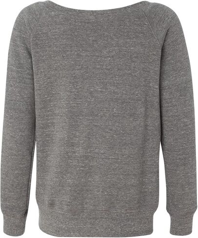 Bella + Canvas Fleece Wide Neck Switshirt ، متوسطة ، Triblend الرمادية الرمادية in Saudi Arabia
