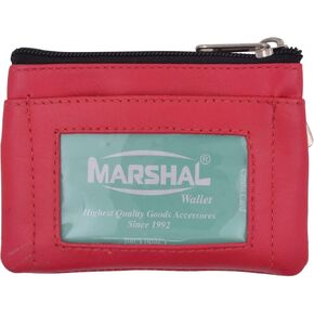 MARSHAL Genuine Leather Coin Change Purse With Front ID Window & Key Ring in Saudi Arabia