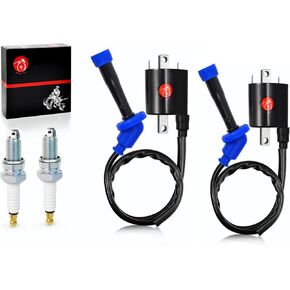 2x Ignition Coil Pack & Spark Plug Compatible with Yamaha V Star 650 XVS650 1998-2016 4VR-82320-00-00 in Saudi Arabia