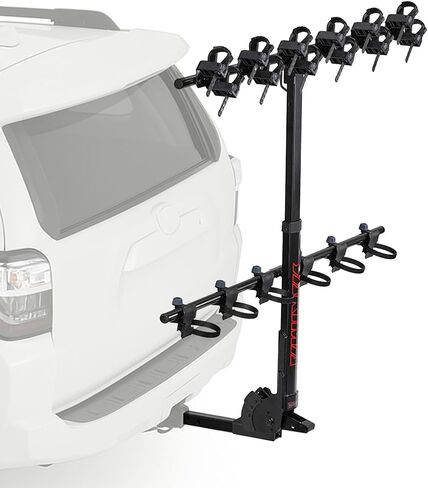 Yakima Versatile HangTight 4 Vertical Hanging Hitch Steel Bike Rack for 2 Inch Hitch Receivers with Fully Padded Cradles and Tilting Design, Black in Saudi Arabia