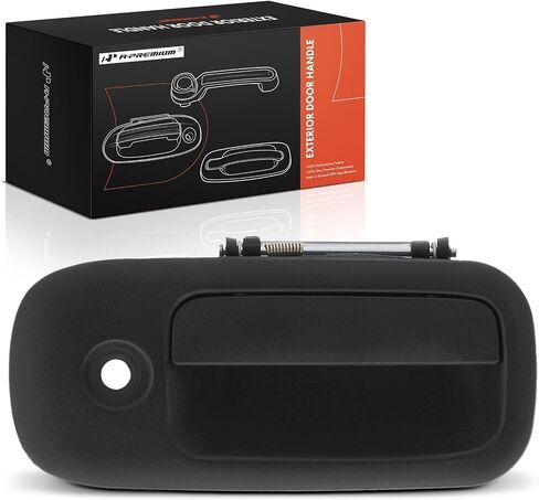 A-Premium Exterior Door Handle Front Left Driver Side - Compatible with 1996-2009 Chevy Express & GMC Savana 1500 2500 3500 4500 Van - Textured Black, w/Key Hole in Saudi Arabia
