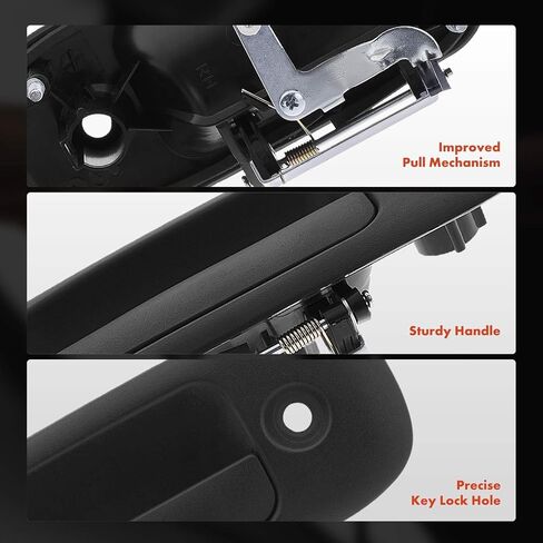 A-Premium Exterior Door Handle Front Left Driver Side - Compatible with 1996-2009 Chevy Express & GMC Savana 1500 2500 3500 4500 Van - Textured Black, w/Key Hole in Saudi Arabia