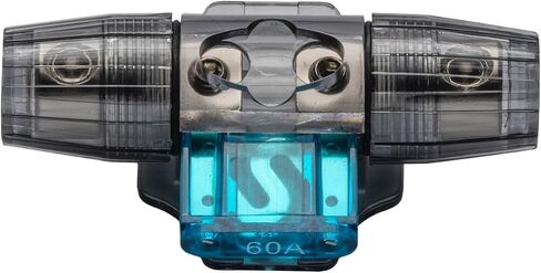 Rockford Fosgate Rffmxi Platinum Plated Maxi INLINE 100A MAX FUSE حامل لـ 4 كابلات AWG أو 8 AWG ، والنحاس الصلبة المخصصة وتصميم علبة الماء in Kuwait