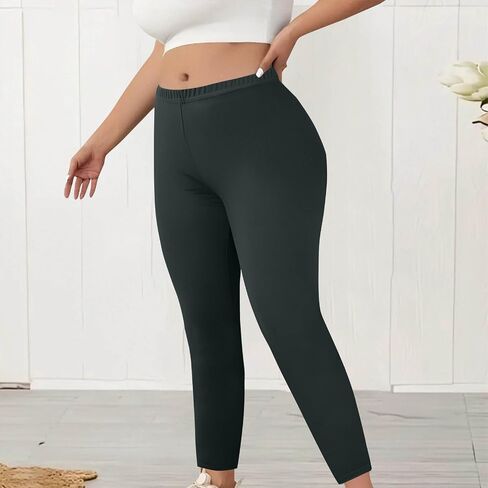Plus Size Leggings for Women Tummy Control Yoga Pants Elastic Waist Legging Pants Sport Workout Yoga Leggings in Saudi Arabia