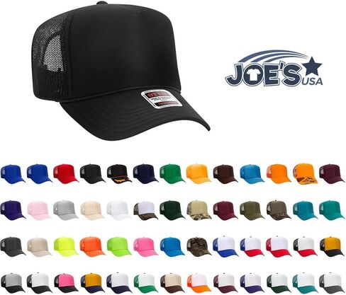 Joe's USA OTTO 39-165 Foam Trucker Hats-قبعات خلفية لليون عالية التخصيص لـ DIY والجملة والجملة in Saudi Arabia