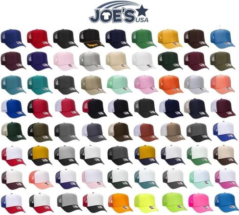 Joe's USA OTTO 39-165 Foam Trucker Hats-قبعات خلفية لليون عالية التخصيص لـ DIY والجملة والجملة in Saudi Arabia