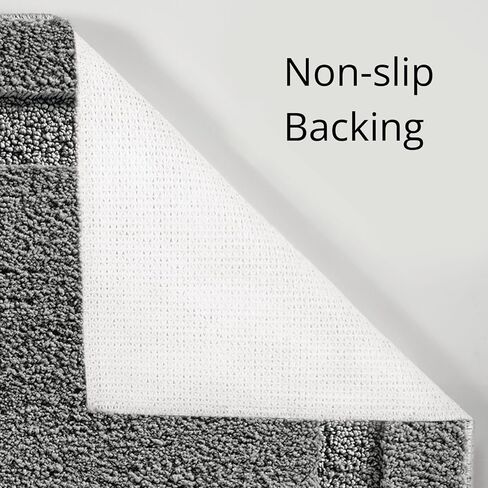 سجادة حمام حديثة كبيرة الحجم من إم ديزاين - سجادة حمام مضادة للانزلاق - سجادة حمام طويلة - سجادة أرضية حمام كبيرة الحجم قابلة للغسل في الغسالة - سجادة حمام طويلة جدًا - مجموعة هيدرا - عاجي in Kuwait