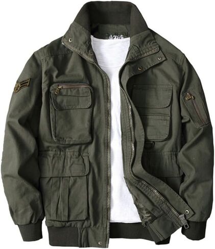 FULBHPRINT Men camouflageMilitary Outerwear Army Thicken Fleece Windbreaker Coat Wear-Resistant Work Jacket in Saudi Arabia