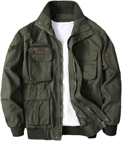 FULBHPRINT Men camouflageMilitary Outerwear Army Thicken Fleece Windbreaker Coat Wear-Resistant Work Jacket in Saudi Arabia