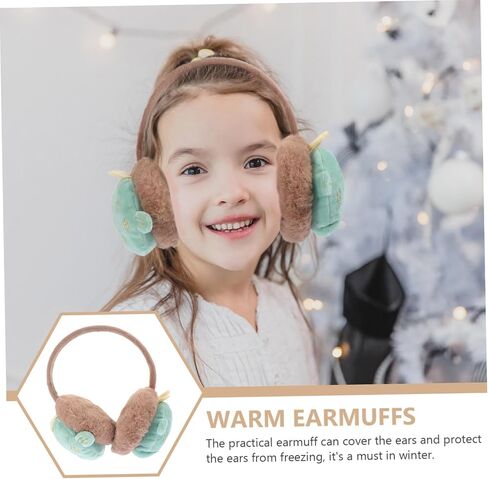 SAFIGLE 1pc Lovely Plush Earmuff Stretchable Ear Shield for Boys and Girls Warm Ear Adorable Soft and Comfortable Accessory in Saudi Arabia
