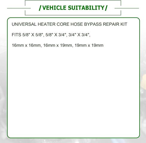 626-001 محرك سخان المحرك مجموعة الالتفافية و 5/8 "3/4" خرطوم متوافقة مع خراطيم السخان الأكثر شيوعا in Kuwait