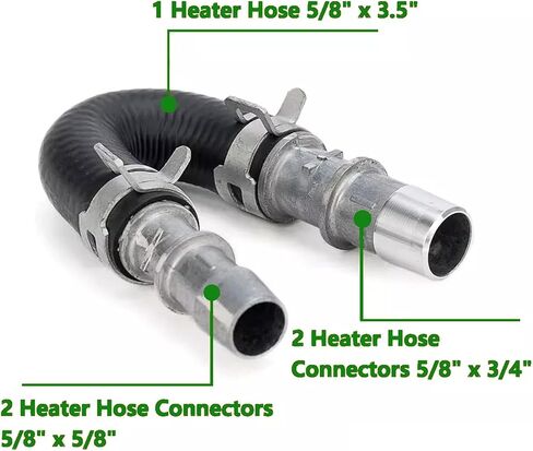 626-001 محرك سخان المحرك مجموعة الالتفافية و 5/8 "3/4" خرطوم متوافقة مع خراطيم السخان الأكثر شيوعا in Kuwait