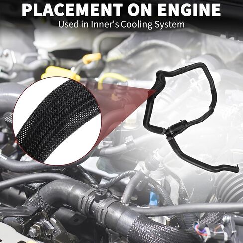 مجموعة خرطوم سخان المحرك لـ Ford Fusion 2.0L 2013-2016 No.DG9Z18472V | خرطوم سداد سائل التبريد لـ Lincoln MKZ 2.0L 2013-2016 Black 1 PCS in Saudi Arabia
