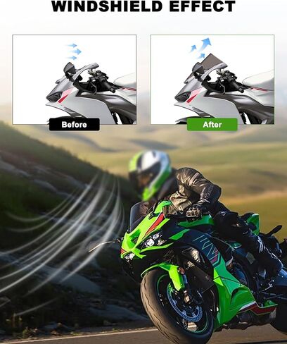 Windshield for Ninja ZX-6R 2024-2025, Dark Tinted Wind Shield Windscreen Air Deflector for Kawasaki ZX-6R ZX636 ABS 2024-2025 Accessories in Saudi Arabia