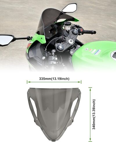 Windshield for Ninja ZX-6R 2024-2025, Dark Tinted Wind Shield Windscreen Air Deflector for Kawasaki ZX-6R ZX636 ABS 2024-2025 Accessories in Saudi Arabia