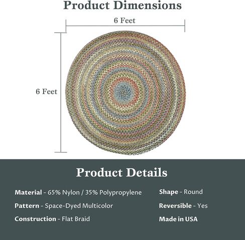 Country Jewel CJ35 Bronze 2' x 4' Oval Runner Rug - Braided Area Rug, Home Decor, Floor Mat or Kitchen Rug - Easy Care, Ideal for High Traffic Areas in Hallway and Living Room in Saudi Arabia