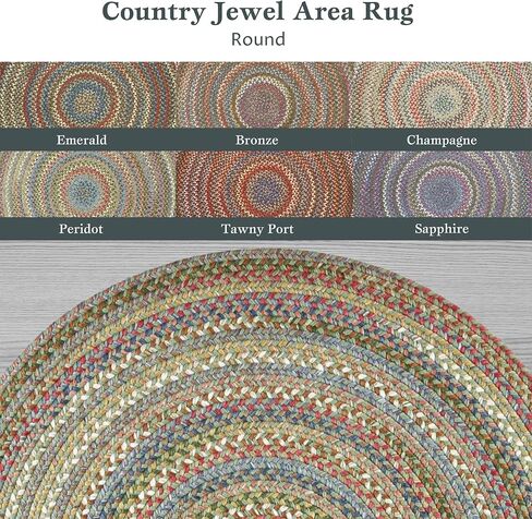 Country Jewel CJ35 Bronze 2' x 4' Oval Runner Rug - Braided Area Rug, Home Decor, Floor Mat or Kitchen Rug - Easy Care, Ideal for High Traffic Areas in Hallway and Living Room in Saudi Arabia