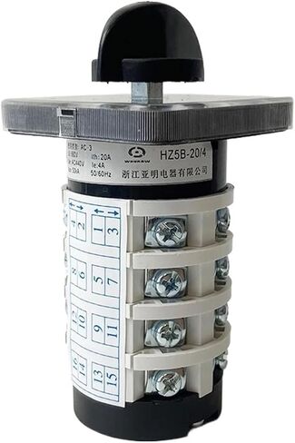 Electric HZ5B-20/4 Control Switch 4 Knots 20A 0-6 Position Universal Changeover Rotary cam Switch interruptor in Saudi Arabia
