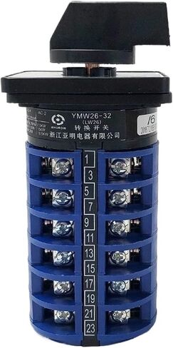Electric 3 Positions LW26-32 Silver Contact 32A 660V 6 Poles Rotary Changeover Cam Switch Control Motor YMW26-32/6 in Saudi Arabia