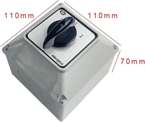 Electric Change-Over Cam Switch 32A 3 Position 2 Poles Rotary with Waterproof Protective Cover Box LW26-32/2M in Saudi Arabia