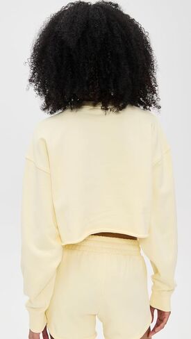 Good American Women's Terry Cropped Crewneck Sweater in Saudi Arabia