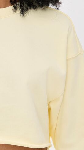 Good American Women's Terry Cropped Crewneck Sweater in Saudi Arabia