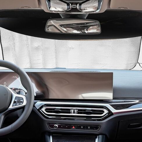 Favomoto Car Windshield Sun Shown ، Windows Universal Front Windshield Sun Shade للسيارات قابلة للطي للسيارات ذات الأوتار التيار in Saudi Arabia