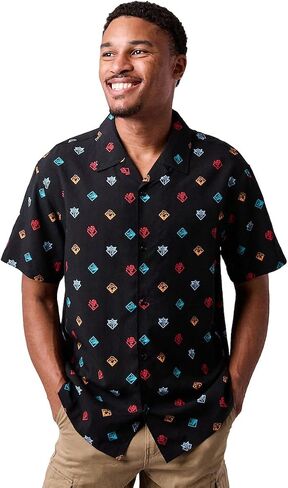 Jujutsu Kaisen All-Over Print Collared Collared Button-Up Shirt Sleeve Shirt in Saudi Arabia