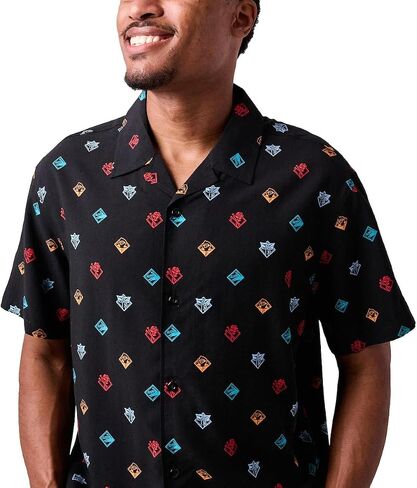 Jujutsu Kaisen All-Over Print Collared Collared Button-Up Shirt Sleeve Shirt in Saudi Arabia