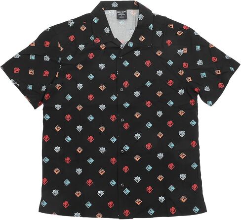 Jujutsu Kaisen All-Over Print Collared Collared Button-Up Shirt Sleeve Shirt in Saudi Arabia