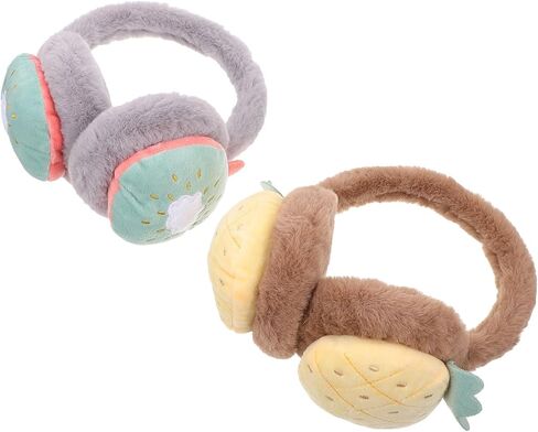 SAFIGLE 2pcs Plush Earmuff Covers for Women and Boys and Girls Adorable Ear Warmers Convenient against Cold for Outdoor Activities Stylish Pineapple in Saudi Arabia