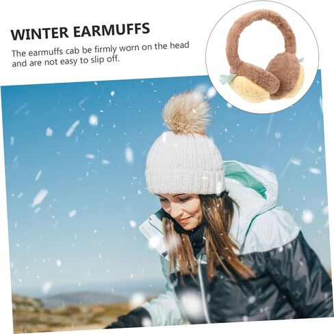 SAFIGLE 2pcs Plush Earmuff Covers for Women and Boys and Girls Adorable Ear Warmers Convenient against Cold for Outdoor Activities Stylish Pineapple in Saudi Arabia
