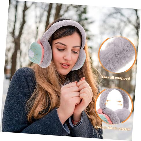 SAFIGLE 2pcs Plush Earmuff Covers for Women and Boys and Girls Adorable Ear Warmers Convenient against Cold for Outdoor Activities Stylish Pineapple in Saudi Arabia