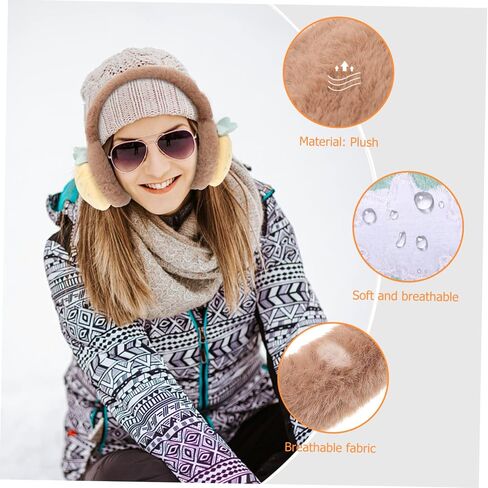 SAFIGLE 2pcs Plush Earmuff Covers for Women and Boys and Girls Adorable Ear Warmers Convenient against Cold for Outdoor Activities Stylish Pineapple in Saudi Arabia