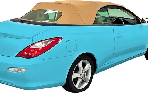 قمة قابلة للتحويل قمة ناعمة متوافقة مع 2004-2009 Toyota Solara اللون الأسود مع النوافذ الزجاجية الصافية Sailcloth فينيل استبدال سقف ناعم in Kuwait