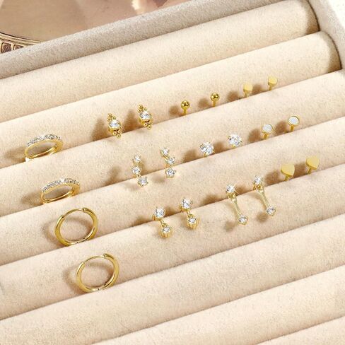 أقراط Loyallook Hypoallergenic المسطحة للنساء العصرية 20G جراحية أقراط الفولاذ المقاوم للصدأ الجراحية in Saudi Arabia