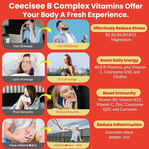 Natural Methylated Vitamins B Gummies: Chewable Supplement Complex with B1 B2 B3 B5 B6 B7 B9 B12 Zinc Magnesium Ashwagandha for Daily Energy Support - for Vegan Work Adults(120Count) in Saudi Arabia