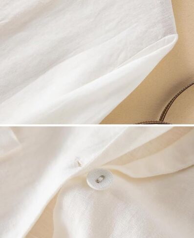 Women's Linen Blazer Jacket 2025 Lightweight Button Lapel Casual Long Sleeve Work Office Summer Jackets in Saudi Arabia