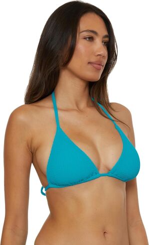 Lucky Brand Women’s Valencia Triangle Bikini Top ، قابل للتعديل ، تعادل الظهر ، ملابس السباحة in Saudi Arabia