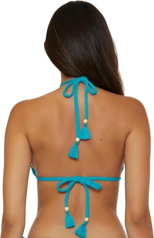 Lucky Brand Women’s Valencia Triangle Bikini Top ، قابل للتعديل ، تعادل الظهر ، ملابس السباحة in Saudi Arabia