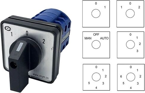 الكهربائية 2/3/4/6/7 الموضع 20A 660V 3 السيطرة على الفضة التلامس التلامس مفتاح CAM CAM LW26-20 LW28-20 YMW26-20/3 (1-0-2) in Kuwait