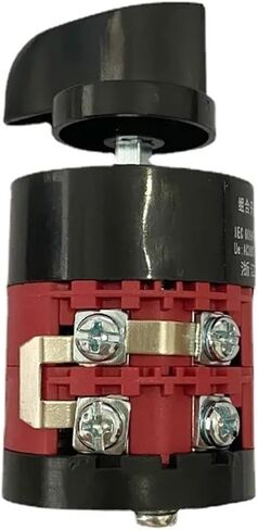 Electric 3 Position HZ5B-20/2 Red Body Combination Changeover Rotary Cam Switch 20A 2 Poles 8 Terminals Silver Contact in Saudi Arabia