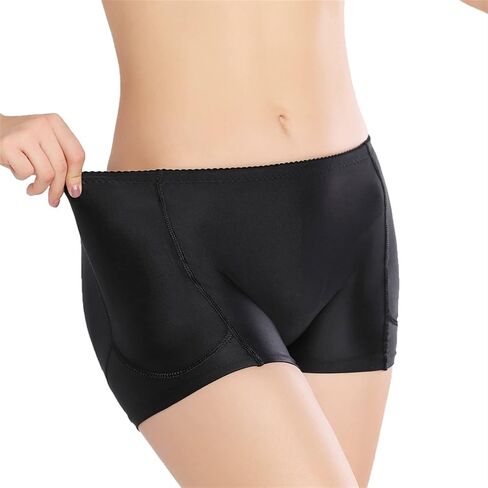 Womens Underwear Boyshorts Seamless Butt Lifter Ladies Panties Padded Boxers Briefs Shapewear Shorts (Color : Black, Size : XL/X-Large) in Saudi Arabia