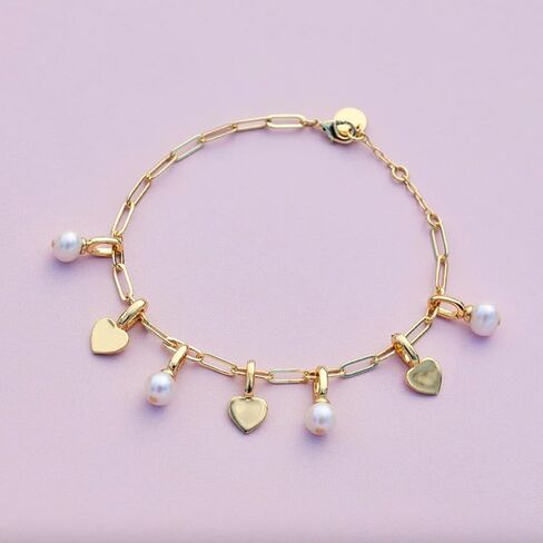 Pura Vida Harper Pearl Charm Gold Charms for Bracelets Necklace for Women - Gold in Saudi Arabia