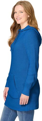Woman Within Plus Size Shaker Sweater Pullover Hoodie in Saudi Arabia